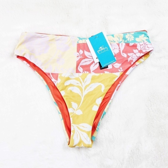 NWT O’Neill Olivia Tulum High Waisted Print Bikini Bottoms - Picture 7 of 9